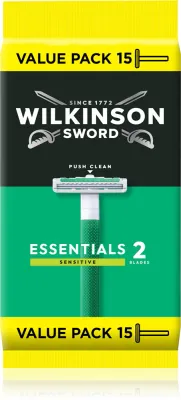 Одноразовые станки Wilkinson Sword Extra 2 Sensitive с двумя лезвиями, для чувствительной кожи, 15 шт