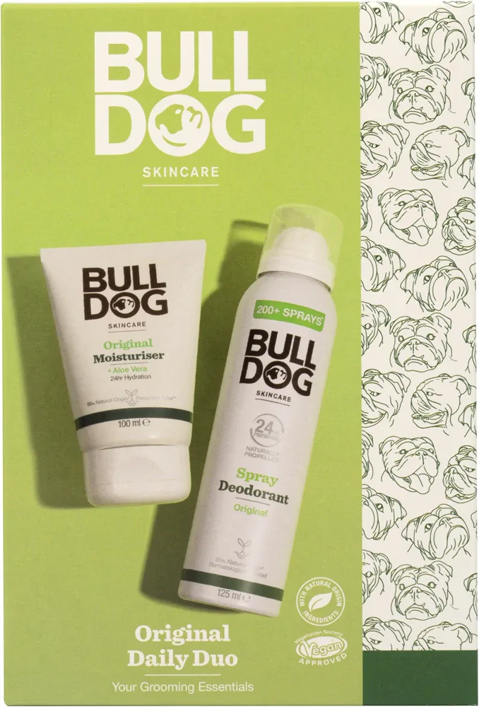 Bulldog Original Duo - Набор подарочный для тела и лица для мужчин, 2 шт