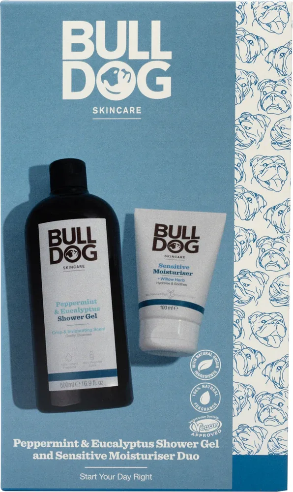 Bulldog Peppermint & Eucalyptus Set - Подарочный набор для мужчин, 2 шт