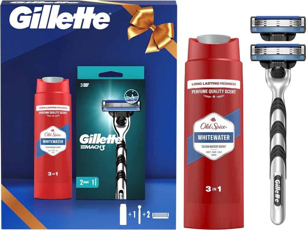 Gillette Whitewater + Mach3 Gift Set - Подарочный набор для мужчин