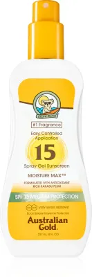 Гель-спрей солнцезащитный для тела Australian Gold Spray Gel Sunscreen увлажняющий, 237 мл SPF 15