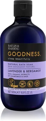 Baylis & Harding Goodness Sleep Beautifully - Пена для ванны для спокойного сна Lavender & Bergamot, 500 мл