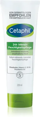 Крем для тела Cetaphil 24h Intensive Moisturiser увлажняющий, для сухой и чувствительной кожи, 220 мл