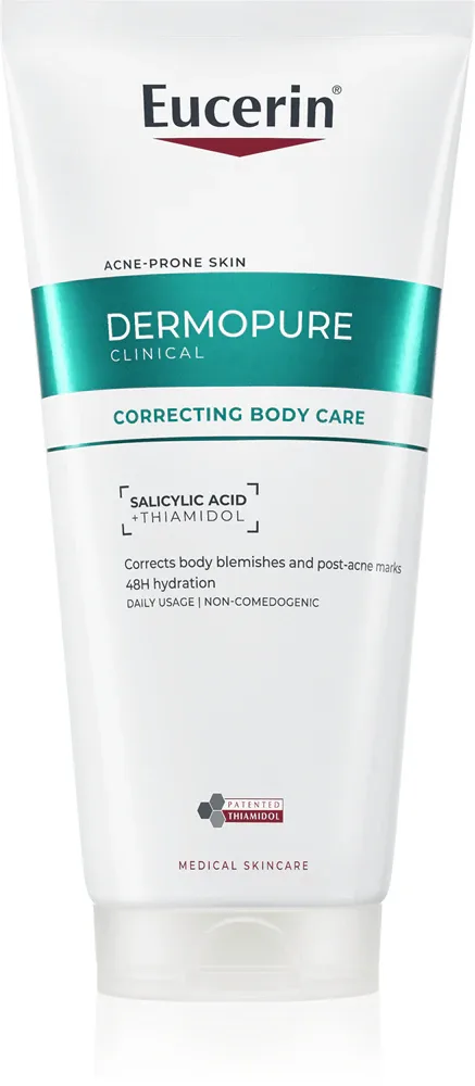 Eucerin DermoPure Clinical Correcting Body Care - Крем для тела против несовершенств кожи с акне, 200 мл