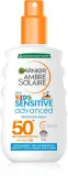 Garnier Ambre Solaire Advanced Sensitive Kids - Детское молочко для загара в спрее SPF 50+, 150 мл — фото 1