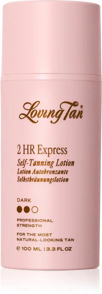 Автозагар для тела Loving Tan 2 HR Express с маслом ши и витамином E, 100 мл, оттенок Dark
