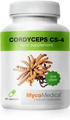 Добавка с экстрактом грибов MycoMedica Cordyceps CS-4 в капсулах, для выносливости, 90 капсул