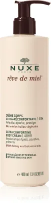 Nuxe Rêve de Miel Miel Ultra-Comforting Body Cream - Увлажняющий крем для тела с медом, 400 мл