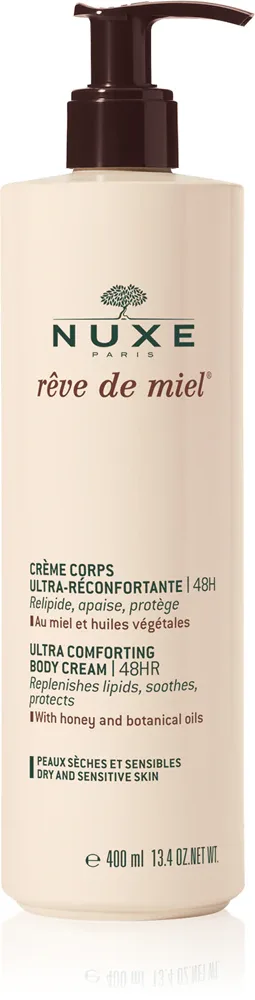 Nuxe Rêve de Miel Miel Ultra-Comforting Body Cream - Увлажняющий крем для тела с медом, 400 мл
