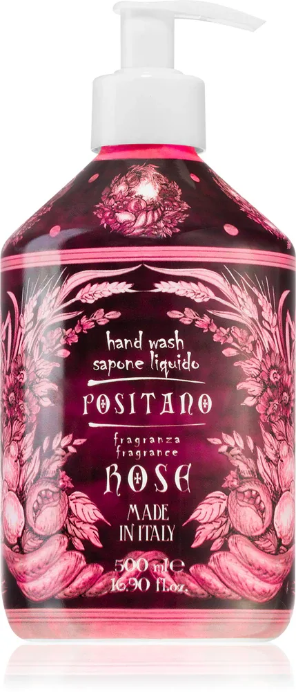 Жидкое мыло для рук Rudy - Le Maioliche Positano Rosa Damascena, увлажняющее, 500 мл