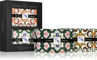 Castelbel Tile Santal Tonka + Green Sencha - Мыло в виде кубика подарочный набор, 2 г