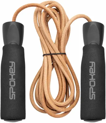 Скакалка Spokey Quick Skip Leather кожаная, регулируемой длины, нескользящая, 280 см