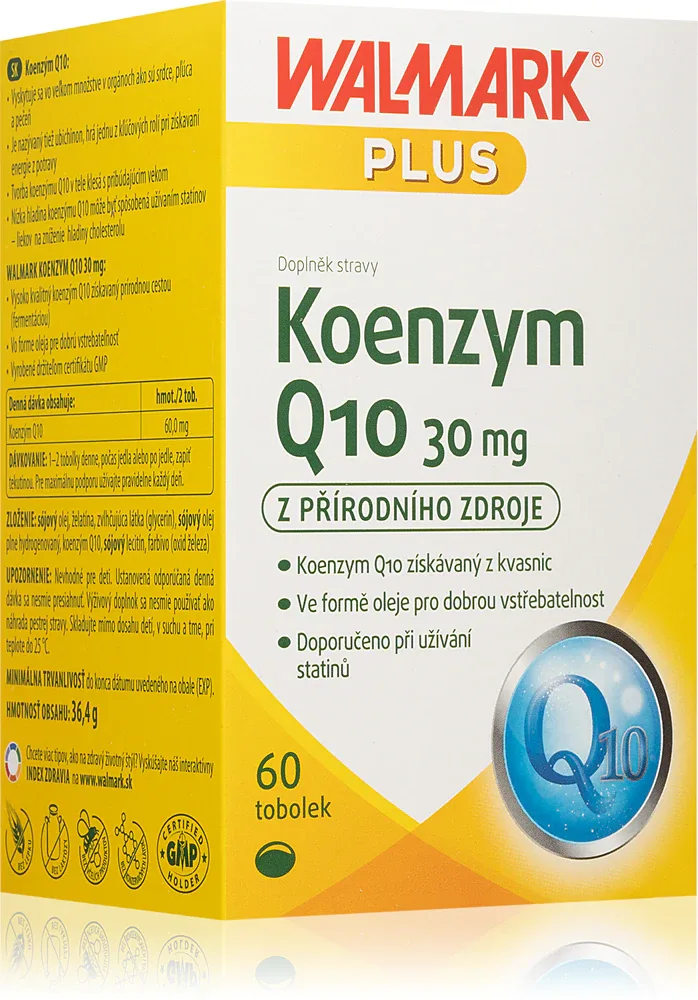 Коэнзим Q10 в капсулах Walmark Koenzym Q10 30 mg на масляной основе, высокой усвояемости, 60 капс