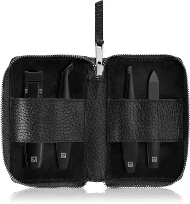Маникюрный набор дорожный Zwilling Premium Black, с чехлом, 4 шт