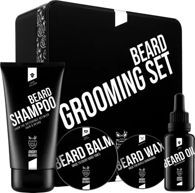 Angry Beards Beard Grooming - Набор для ухода за кожей лица, 5 шт