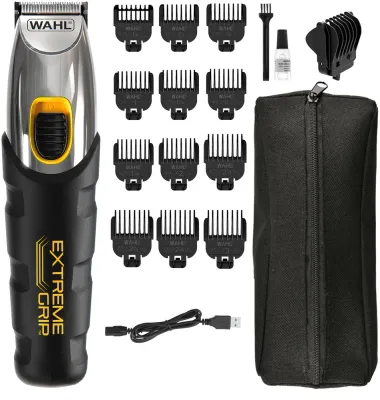 Триммер для бороды Wahl Extreme Grip аккумуляторный, со съёмными насадками, 1 шт