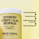 Youth To The People Superberry Hydrate + Glow Dream Mask - Крем для лица для осветления и увлажнения, 59 мл — фото 6