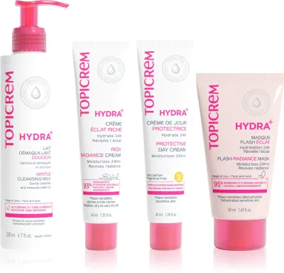 Topicrem Hydra+ Gift Box - Набор для сухой и обезвоженной кожи, 4 шт