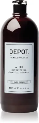 DEPOT 100 HAIR CLEANSING NO. 108 DETOXIFYING CHARCOAL SHAMPOO - шампунь для очищения и детоксикации всех типов волос, 1000 мл