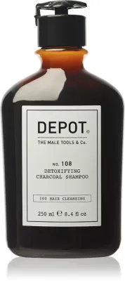 DEPOT 100 HAIR CLEANSING NO. 108 DETOXIFYING CHARCOAL SHAMPOO - шампунь для очищения и детоксикации всех типов волос, 250 мл
