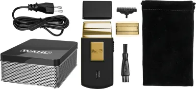Wahl Travel Shaver Gold Edition - Путешественный станок для бритья для бороды, 1 шт