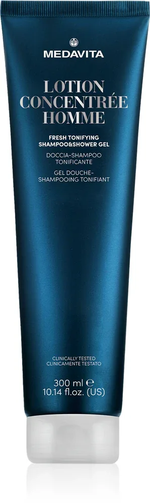 Medavita Lotion Concentree Homme Fresh Tonifying Shampoo & Shower Gel - Гель для душа и шампунь 2 в 1, 300 мл