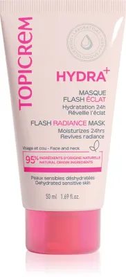 Topicrem Hydra+ Flash Radiance Mask - Увлажняющая и осветляющая маска, 50 мл