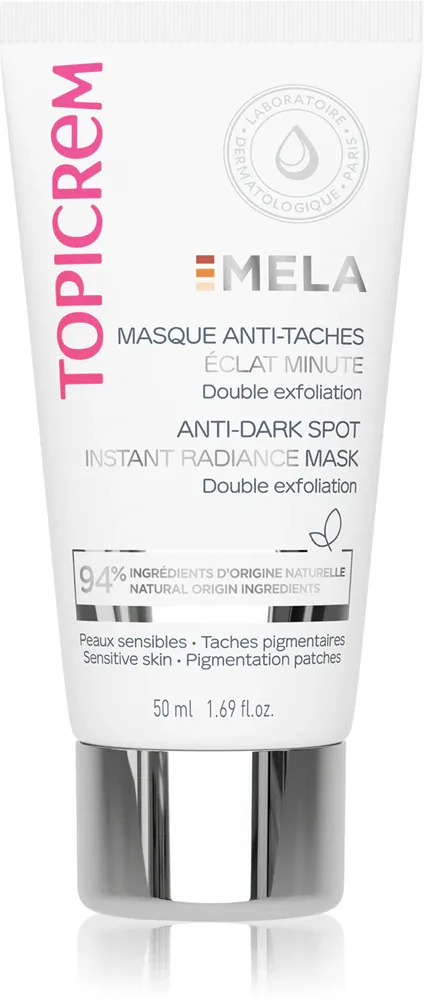 Topicrem MELA Anti-Dark Spot Instant Radiance Mask - Маска, осветляющая против пигментации кожи, 50 мл
