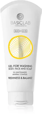 BasicLab Dermocosmetics Masculis - Гель для душа для лица, тела и волос, 100 мл