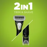 Триммер-бритва Wilkinson Sword Hydro Trim and Shave Skin Protection For Body and Balls электрическая, для сухого и влажного бритья тела и интимных зон, на батарейках, 1 шт — фото 3