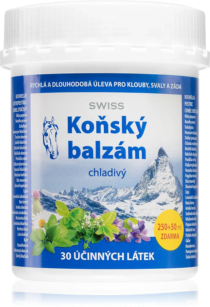 Конский бальзам Swiss Horse balm Cool быстро впитывающийся, питательный, 300 мл