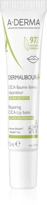 A-Derma Dermalibour+ - Питательный увлажняющий бальзам для губ, 15 мл