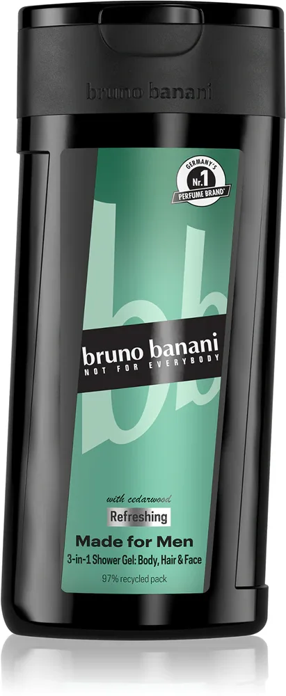Bruno Banani Made for Men - Освежающий гель для душа 3 в 1, 250 мл