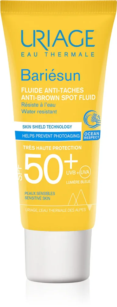 Uriage Bariesun Anti-Brown Spot Fluid SPF 50+ - Солнцезащитный флюид с высокой защитой от УФ-лучей, 40 мл