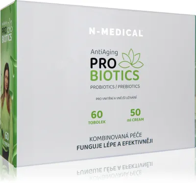 Набор капсулы и крем для лица N-Medical Antiaging Probiotics COMBO с пробиотиками, для зрелой кожи