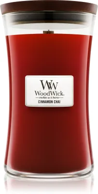 Woodwick Cinnamon Chai - Ароматическая свеча с деревянным фитилем, с деревянным фитилем 609 г
