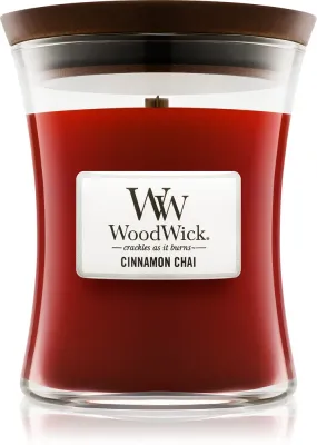Woodwick Cinnamon Chai - Ароматическая свеча с деревянным фитилем, с деревянным фитилем 275 г
