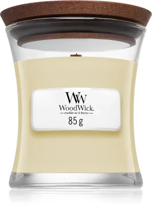 Woodwick White Teak - Ароматическая свеча с деревянным фитилем, с деревянным фитилем 85 г