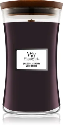 Woodwick Spiced Blackberry - Ароматическая свеча с деревянным фитилем