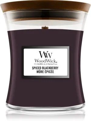 Woodwick Spiced Blackberry - Ароматическая свеча с деревянным фитилем, с деревянным фитилем 275 г