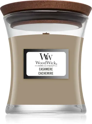 Woodwick Cashmere - Ароматическая свеча с деревянным фитилем, с деревянным фитилем 85 г