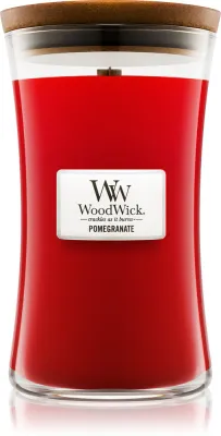 Woodwick Pomegranate - Ароматическая свеча с деревянным фитилем с деревянным фитилем, 609.5 г