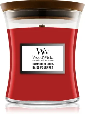 Woodwick Crimson Berries - Ароматическая свеча с деревянным фитилем, с деревянным фитилем 275 г
