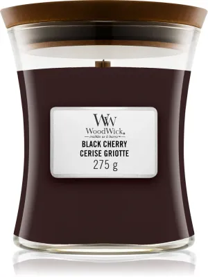 Woodwick Black Cherry - Ароматическая свеча с деревянным фитилем, с деревянным фитилем 275 г