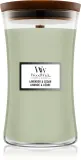 Woodwick Lavender & Cedar - Ароматическая свеча с деревянным фитилем — фото 1