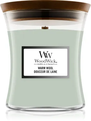 Woodwick Warm Wool - Ароматическая свеча с деревянным фитилем, с деревянным фитилем 275 г
