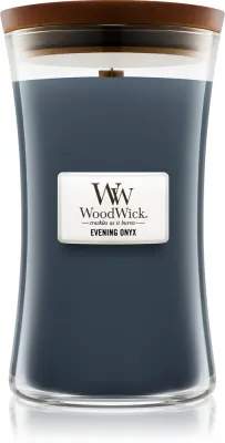 Woodwick Evening Onyx - Ароматическая свеча с деревянным фитилем с деревянным фитилем, 609.5 г