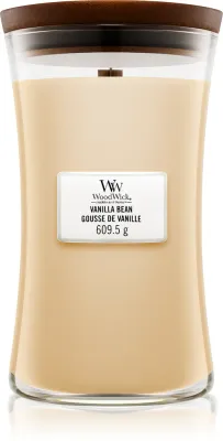 Woodwick Vanilla Bean - Ароматическая свеча с деревянным фитилем, с деревянным фитилем 609 г
