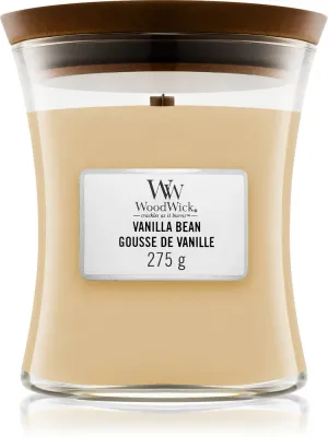 Woodwick Vanilla Bean - Ароматическая свеча с деревянным фитилем, с деревянным фитилем 275 г