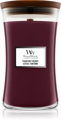 Woodwick Phantom Cherry - Ароматическая свеча с деревянным фитилем, с деревянным фитилем 609 г